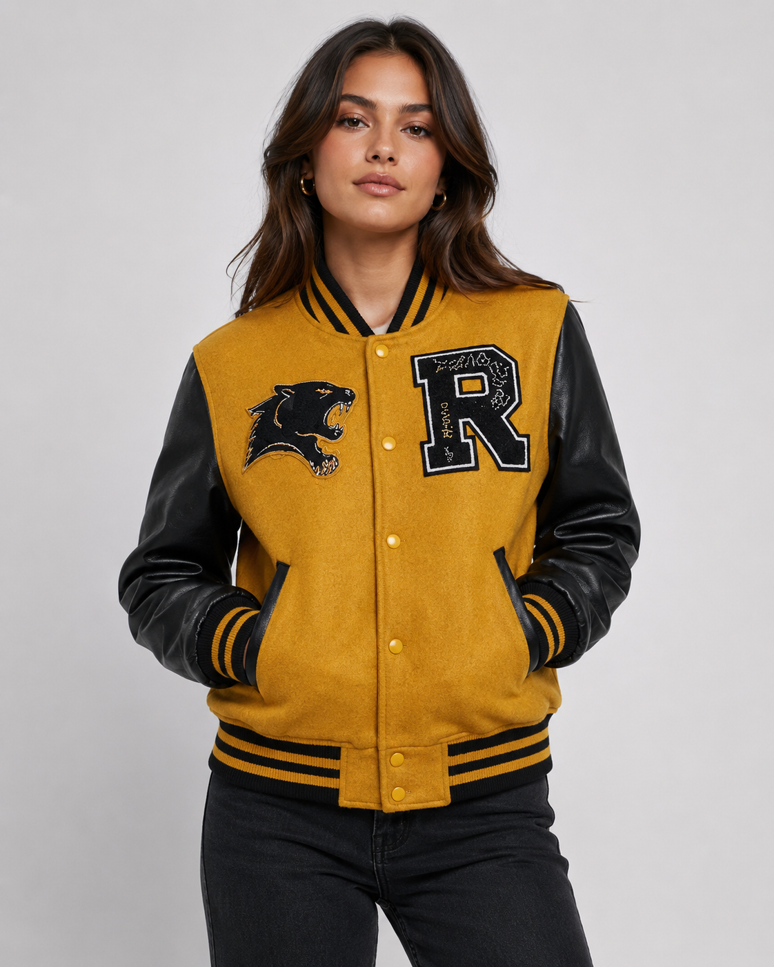 Black Panther "R" Premium Varsity Jacket