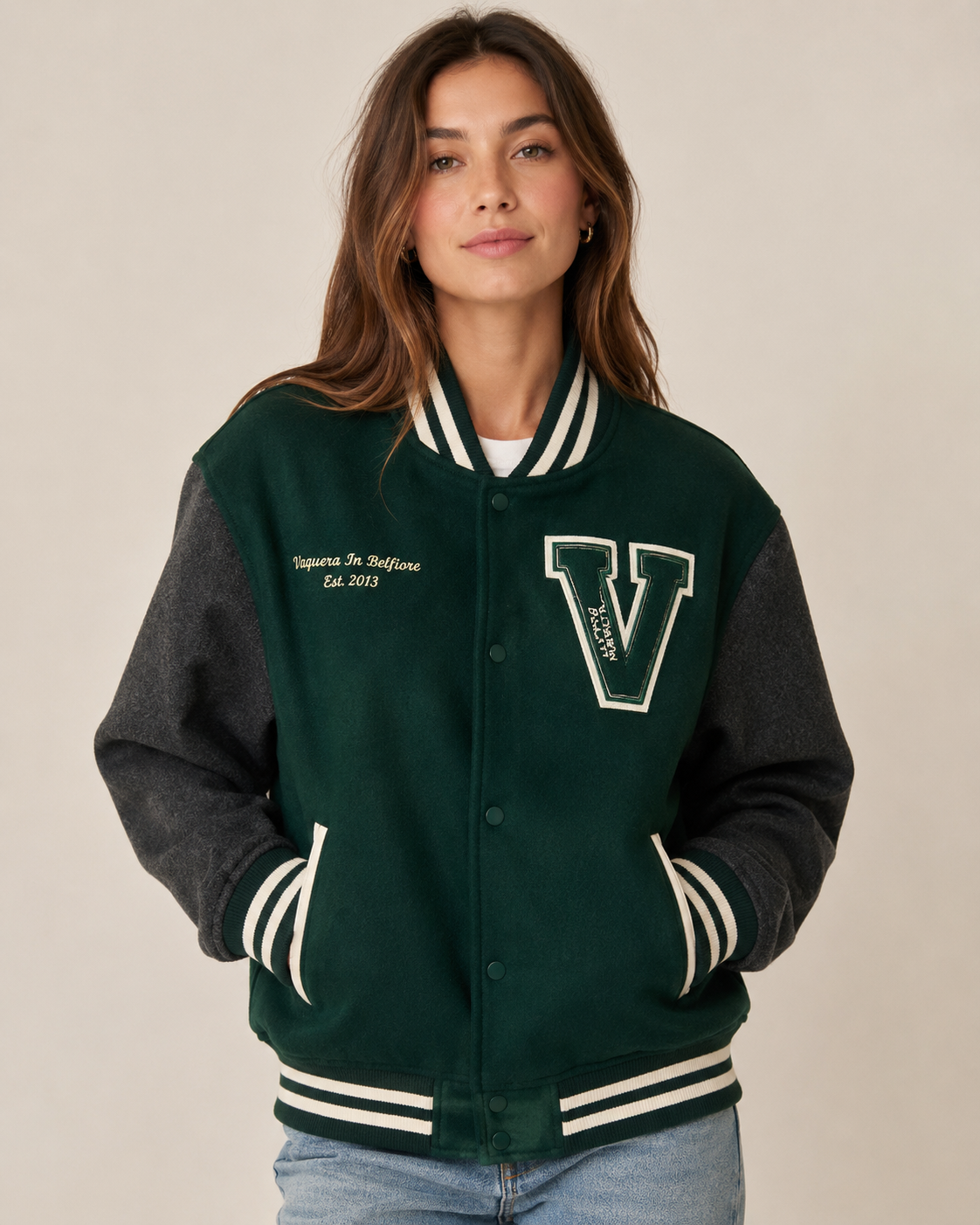 Forest Green Premium Varsity Jacket