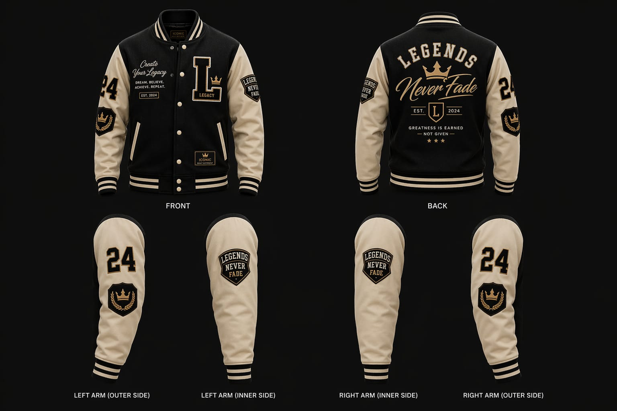 Legends Never Fade – Premium Varsity Jacket Orignal