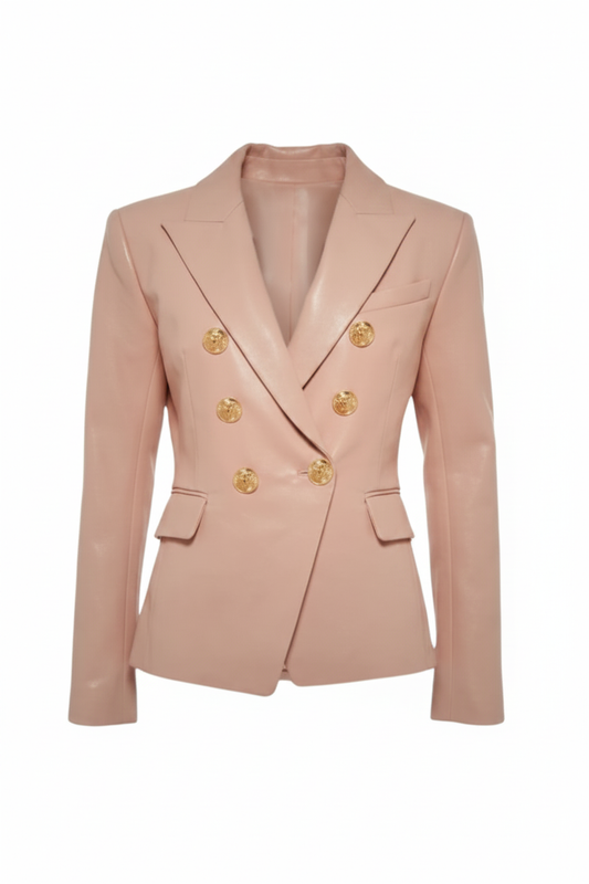  Blush Pink Blazer - Front View