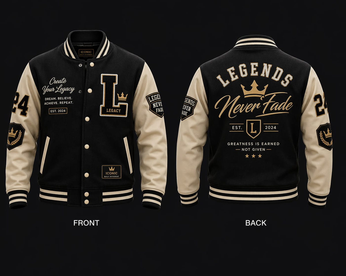 Legends Never Fade – Premium Varsity Jacket Orignal